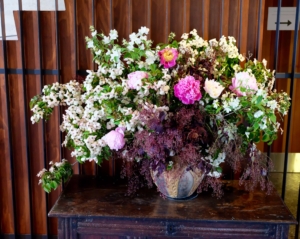 Stunning arrangement of spring flowers Rippon entryway
