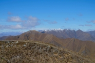 Trail along the ridge, looks scarier than it was hiking mt roy's backside