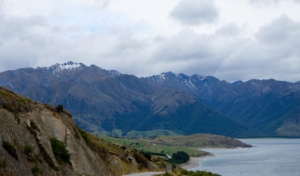 Driving down to Lake Wanaka Hwy 6 Lake Wanaka