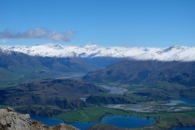 Clear view to Mt Aspiring up the Motatapu river Aspiring Ntl Park from Mt Roy