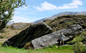 Wild rocks at Rocky Mountain Huge leaning rocks