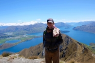 Happy on the descent Descending mt roy