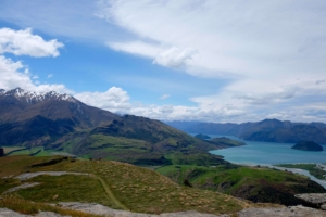 Folded terrain ringing Lake Wanaka wanaka terrain
